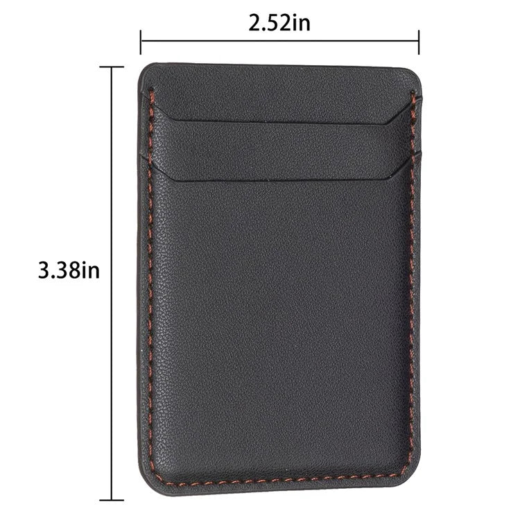TASX BFK12 Stick-On Card Holder – Litchi Leather Credit Card Sleeve for Phone