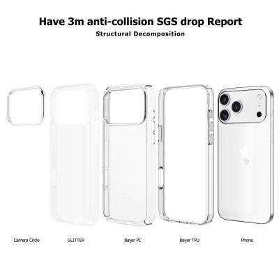 UTIA Ultimake Shockproof Case for iPhone 17  Military-Grade Clear Protection Cover