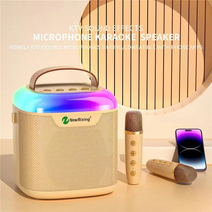 TASX NR8805 Wireless Bluetooth Speaker with Dual TWS Handheld Noise Reduction Microphone