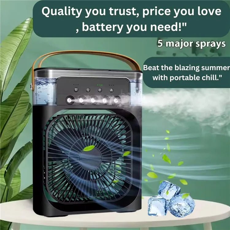 TASX 5-Hole Desktop Humidifier with Mist Diffuser, Cooling Fan, and 7-Color Night Light