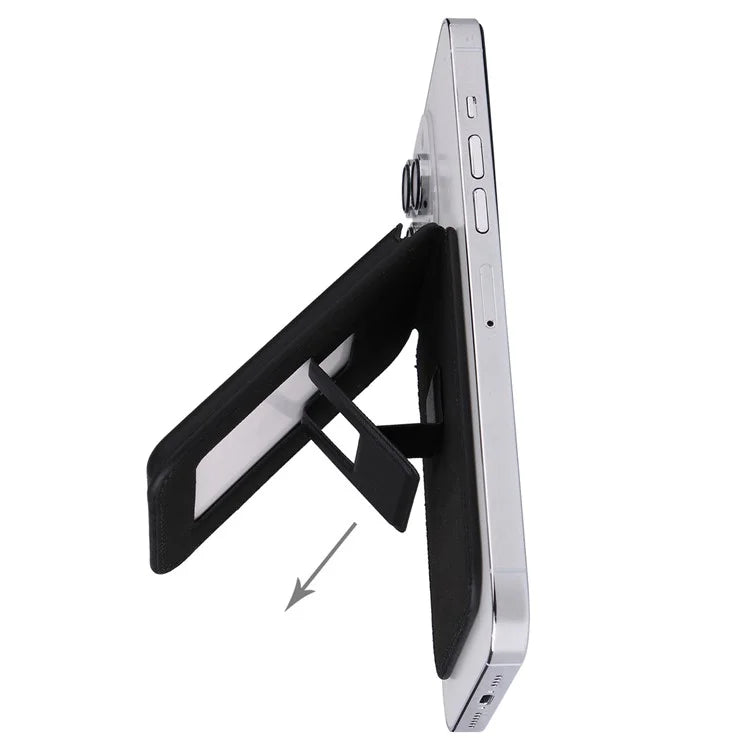 TASX G057 MagSafe Card Holder – PU Leather Back Attachment with Kickstand