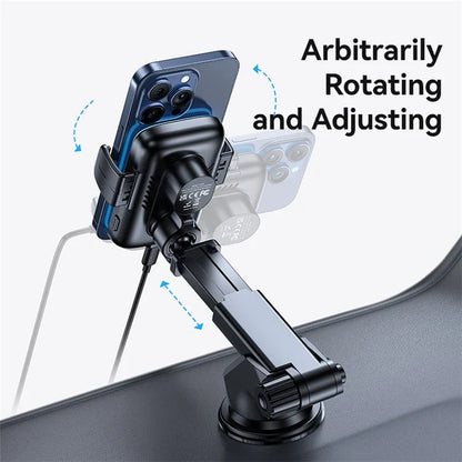 TASX CD229 Wireless Car Charger Phone Mount Dashboard / Windshield with Suction Cup