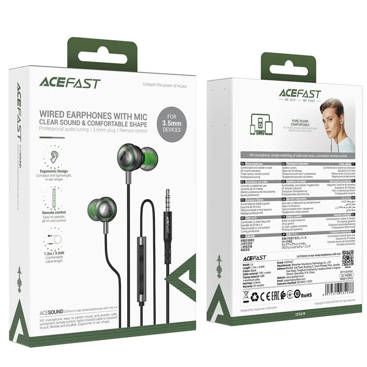 ACEFAST L4 3.5mm Wired Earphones with Clear Sound