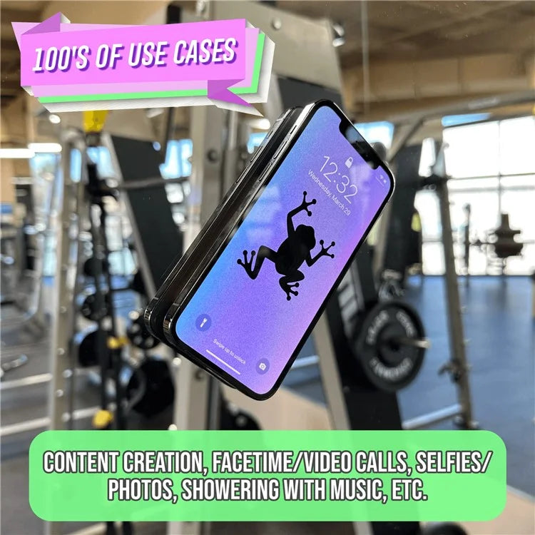 TASX Silicone Suction Cup Phone Holder – 3M Stick-On Anti-Slip Mount for Mirrors & Showers