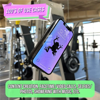 TASX Silicone Suction Cup Phone Holder – 3M Stick-On Anti-Slip Mount for Mirrors & Showers