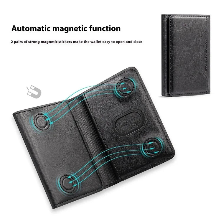 MOCOME RFID Blocking Phone Card Holder – MagSafe PU Leather Wallet