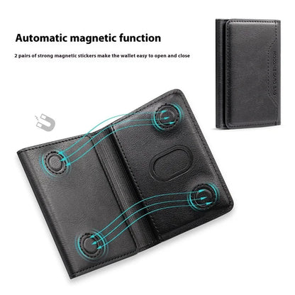 MOCOME RFID Blocking Phone Card Holder – MagSafe PU Leather Wallet