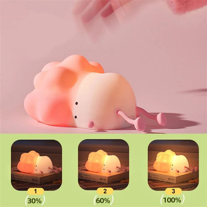 TASX K1110 Cute Cabbage Night Light with Phone Holder & Timer