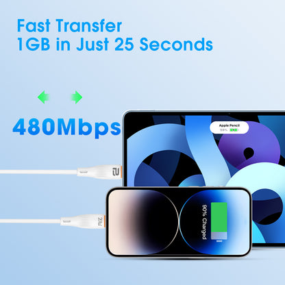 USB-C to Lighting Charge & Sync Cable 1.2M (20W)