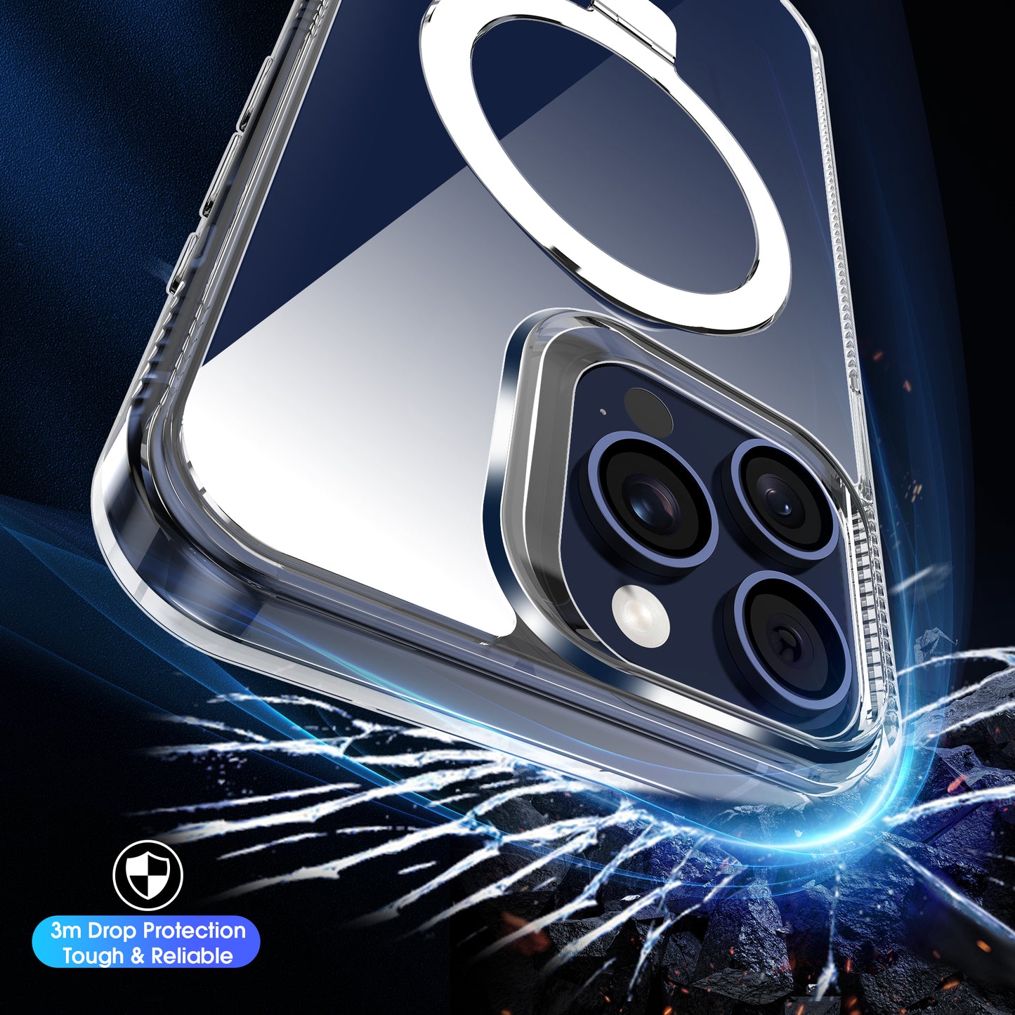 Case It IPhone 16 Pro Max MagFold Series Magnetic Kickstand Case (Transparent)