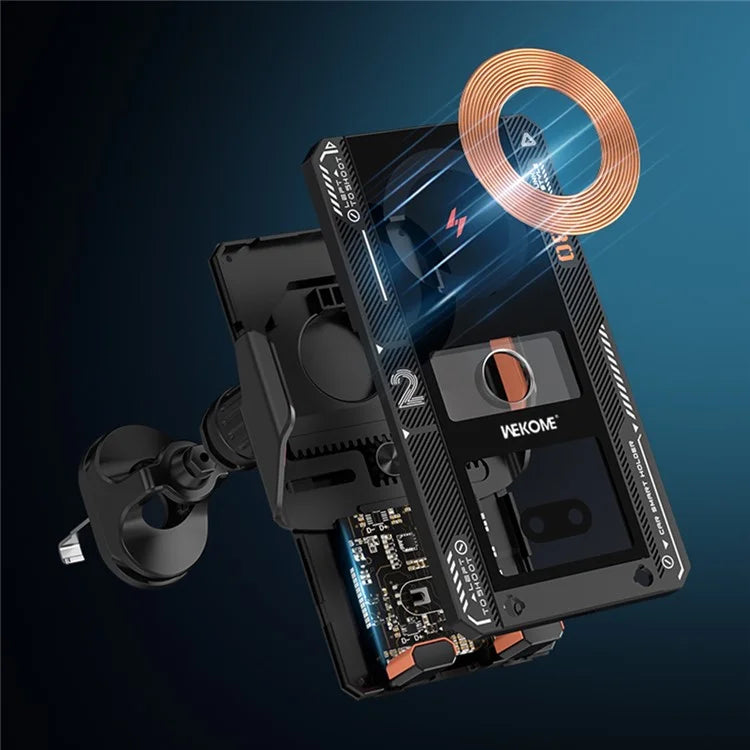 WEKOME WP-U208 Vanguard Series Mechanical Transparent Wireless Charging Car Holder