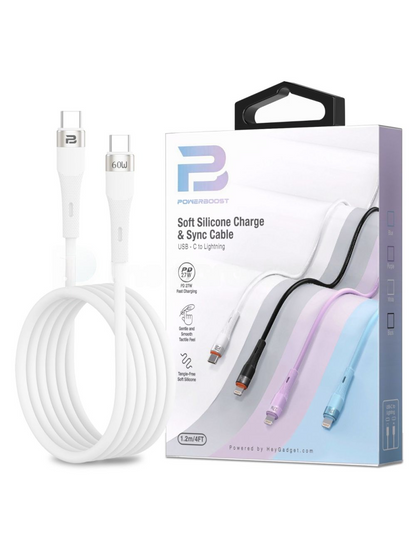 USB-C to USB-C Charge & Sync Cable 1.2M (Soft Silicon)(60W)