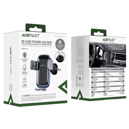 ACEFAST D39 Solar-Powered Car Phone Holder – Air Vent Automatic Clamping Mount