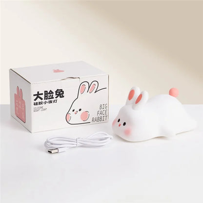TASX K1153 Cute Rabbit Mini Night Light with RGB Dimming for Kids