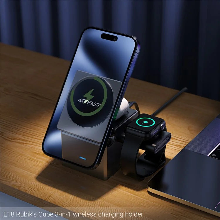 ACEFAST E18 3-in-1 Desktop Wireless Charging Station