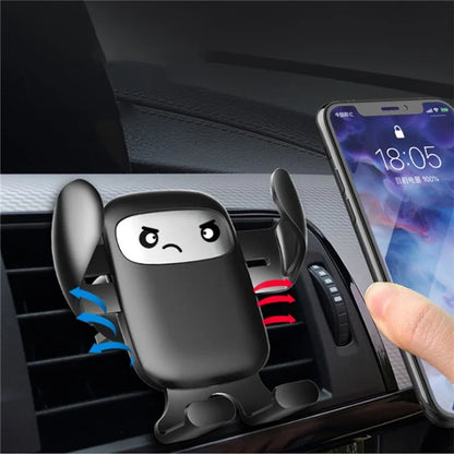 TASX F2 Cartoon Design Car Phone Holder – Rotatable Gravity Air Outlet Mount