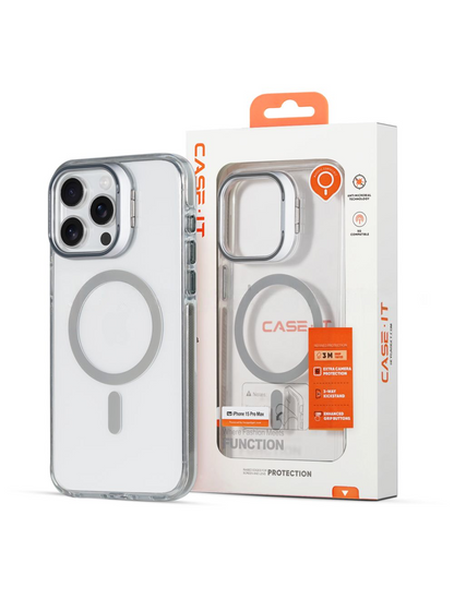 Case it IPhone 16 MagicCam Series Camera Ring Kickstand Transparent Case