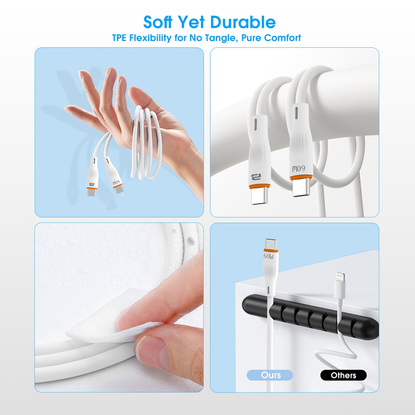 USB-C to USB-C Charge & Sync Cable 1.2M(60W)
