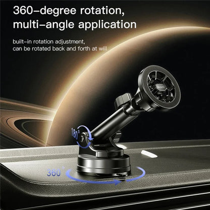YESIDO C158 Ring-Shaped MagSafe Car Mount – Suction Cup Holder with Air Outlet Clip