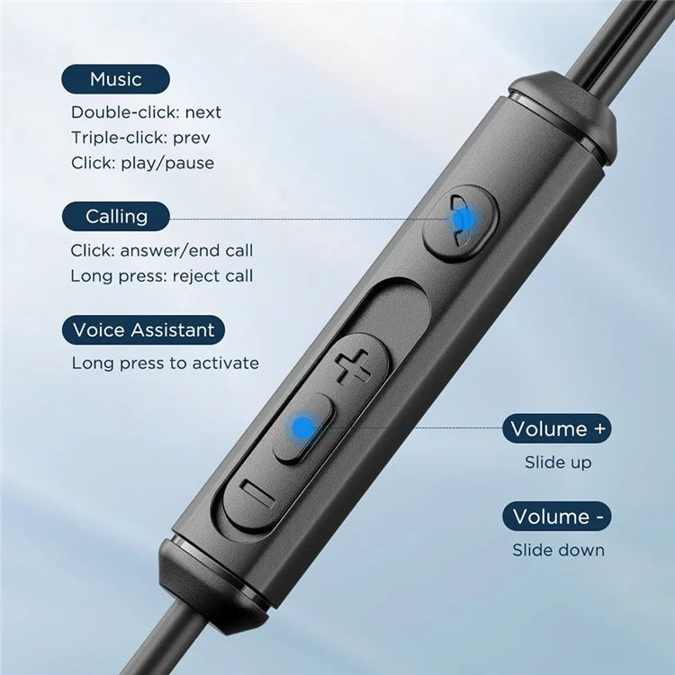 JOYROOM JR-EC07 Metal Half In-Ear Earphones – Type-C Wired