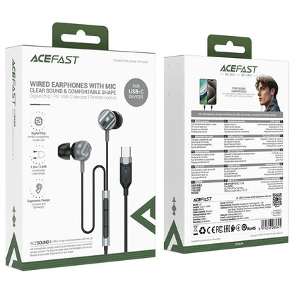 ACEFAST L6 USB-C Wired In-Ear Earphones with Mic for Phones & Tablets