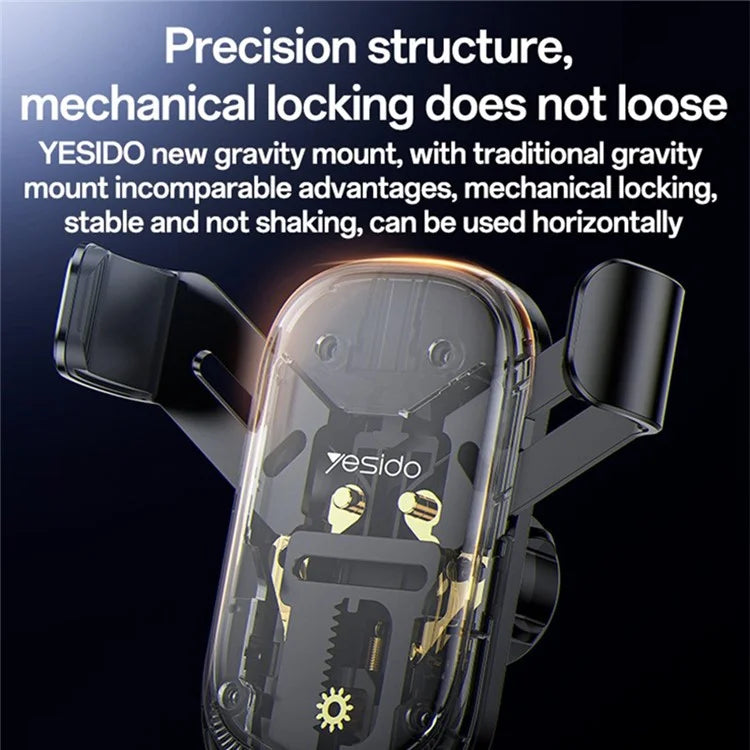 YESIDO C247 Gravity Sensing Car Phone Holder – Air Vent Mount Clamp