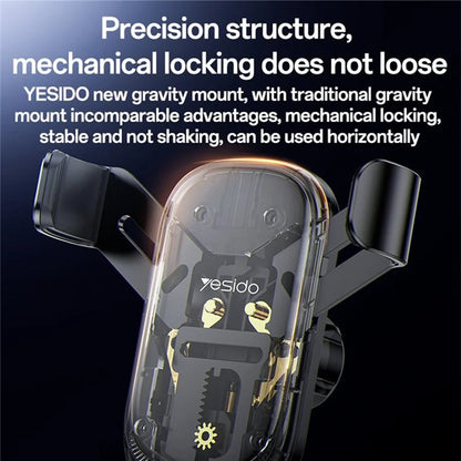 YESIDO C247 Gravity Sensing Car Phone Holder – Air Vent Mount Clamp