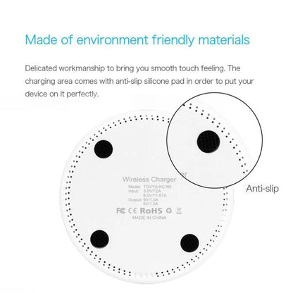 TASX KC-N5 Qi Wireless Phone Charger Cradle Super Slim 10W Fast Charging Pad