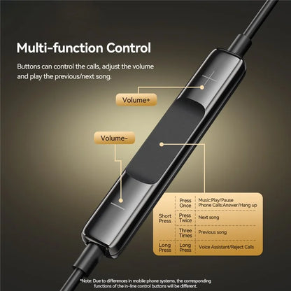 ESSAGER EJ01 3.5mm Wired Earphones with Deep Bass & In-line Control