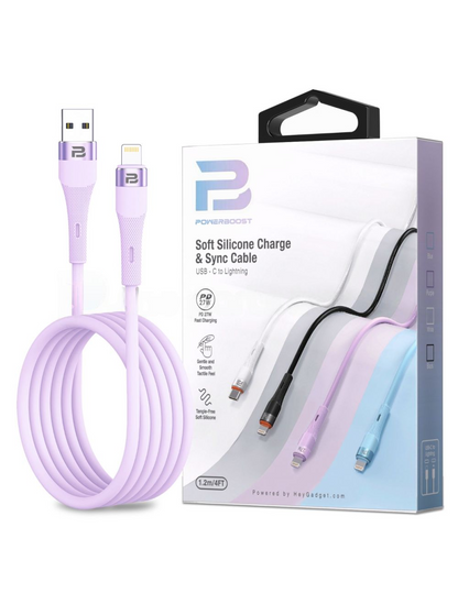USB-A to Lightning Charge & Sync Cable 1.2M (Soft Silicon)