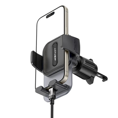 ACEFAST D25 Car Phone Holder – Air Vent Mount, 360° Rotation, Press-Type Stand