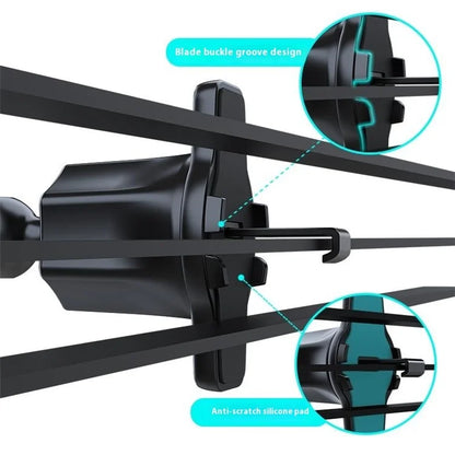 TASX X158 Universal Car Phone Holder – 360° Rotatable Metal Hook Air Outlet Mount