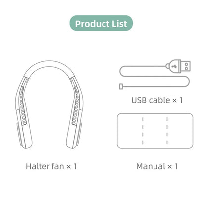 TASX F60 Portable Bladeless Neck Fan USB Mini Cooling Fan