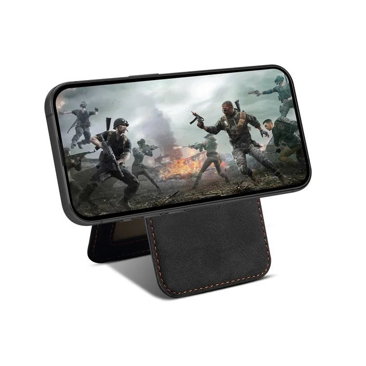 ESEBLE MagSafe-Compatible RFID Blocking Card Holder – Leather Phone Wallet with Kickstand