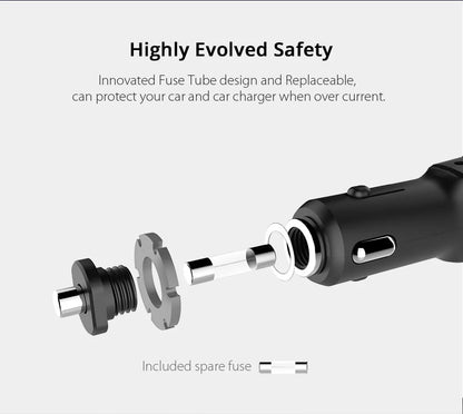 TASX BT70 1.65 LCD Display Dual USB QC3.0 Car Charger FM Transmitter Bluetooth Hands-Free MP3 Player