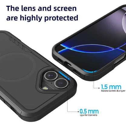 IPhone 17 Shockproof Robot Armor Case with Belt Clip & MagSafe | Rugged Dual-Layer Protection