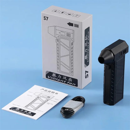 TASX S7 Handheld Mini Turbo Fan with Brushless Motor and High-Power Blower