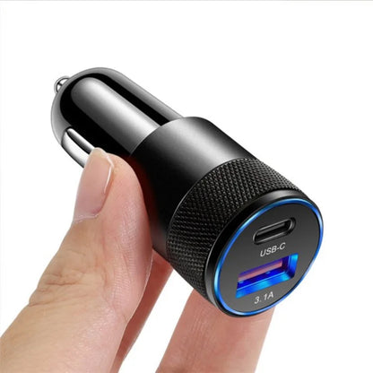 TASX A6174 15W 3.1A USB + PD Type-C Mini Car Charger
