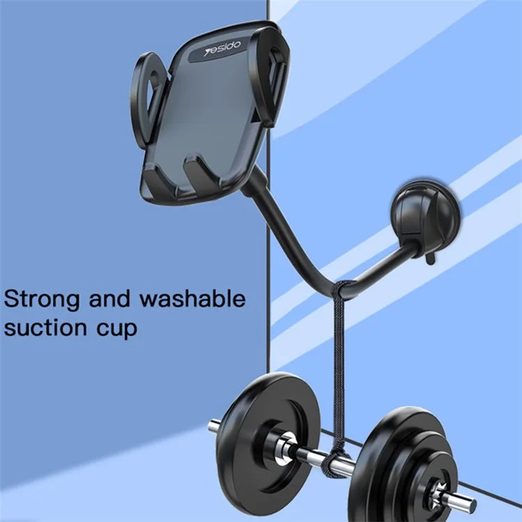 TASX C108 40cm Bendable Arm Car Phone Mount – Windshield Sucker Holder