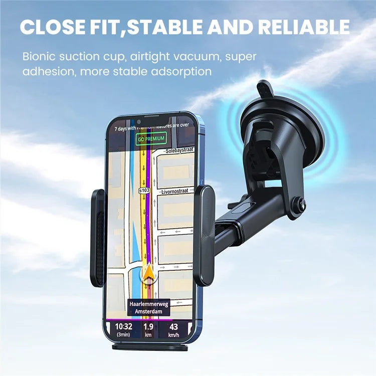 ESSAGER Rotatable Car Phone Holder – Dashboard & Windscreen Suction Cup Stand