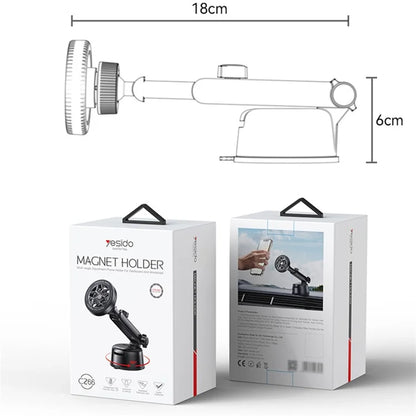 YESIDO C266 MagSafe Car Phone Holder – Dashboard & Windshield Suction Cup Mount