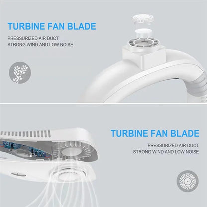 TASX Aromatherapy Bladeless Neck Fan with USB Rechargeable Air Cooling