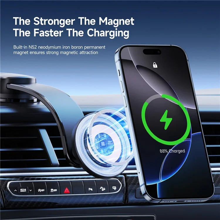 DUZZONA V5 Pro 15W Car Magnetic Wireless Charging Phone Holder (Qi2 Certified)