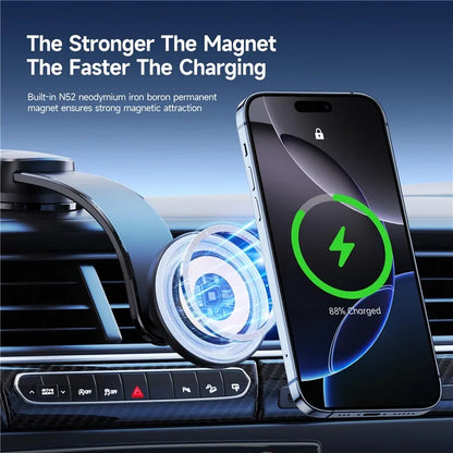 DUZZONA V5 Pro 15W Car Magnetic Wireless Charging Phone Holder (Qi2 Certified)