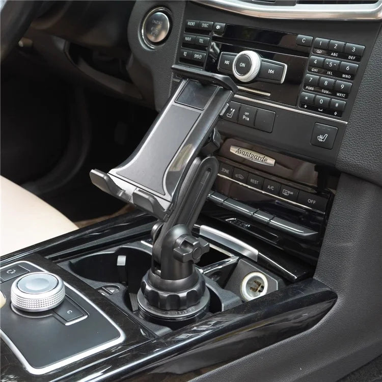 TASX 2-in-1 360° Rotating Car Cup Holder Phone and Tablet Stand