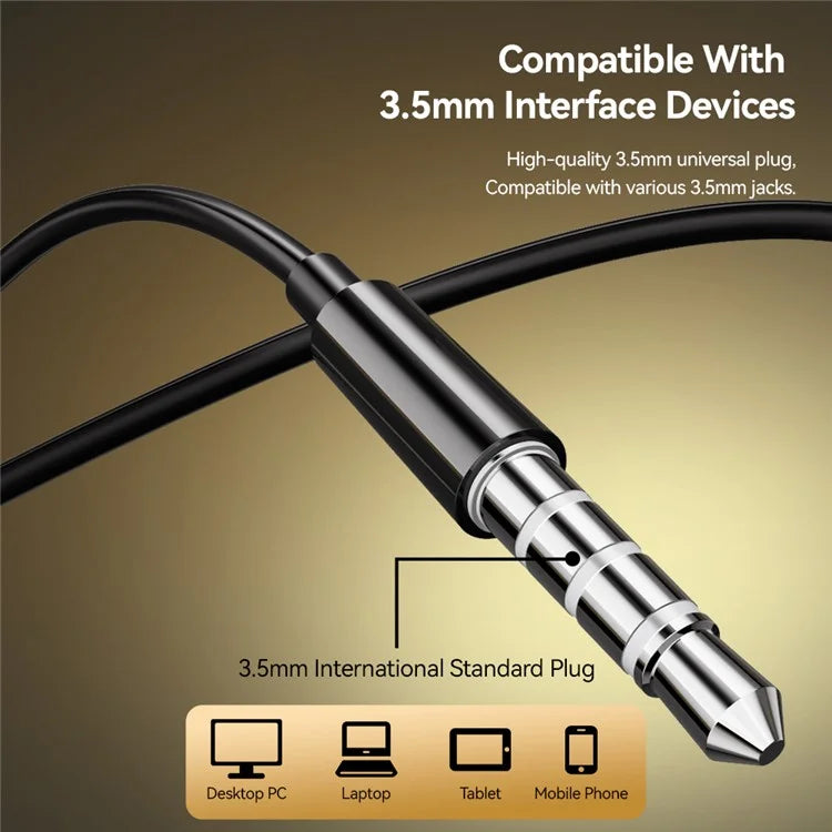 ESSAGER EJ01 3.5mm Wired Earphones with Deep Bass & In-line Control