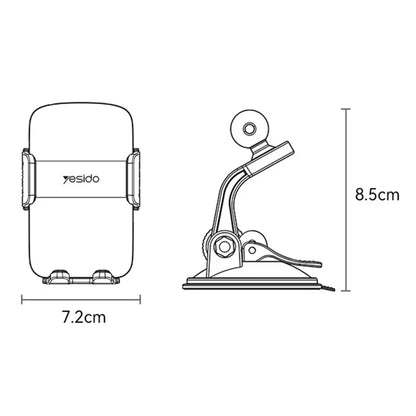 TASX C175 Mini Suction Cup Dashboard & Windscreen Phone Mount – Rotating Holder