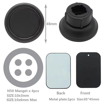 TASX Car Cup Holder Mount 360° Rotatable Magnetic Phone & Tablet Holder