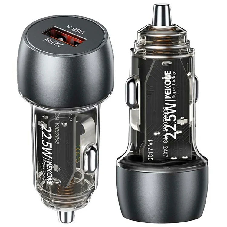 WEKOME WP-C57 22.5W USB-A Car Charger Fast Charging Aluminum Alloy Adapter