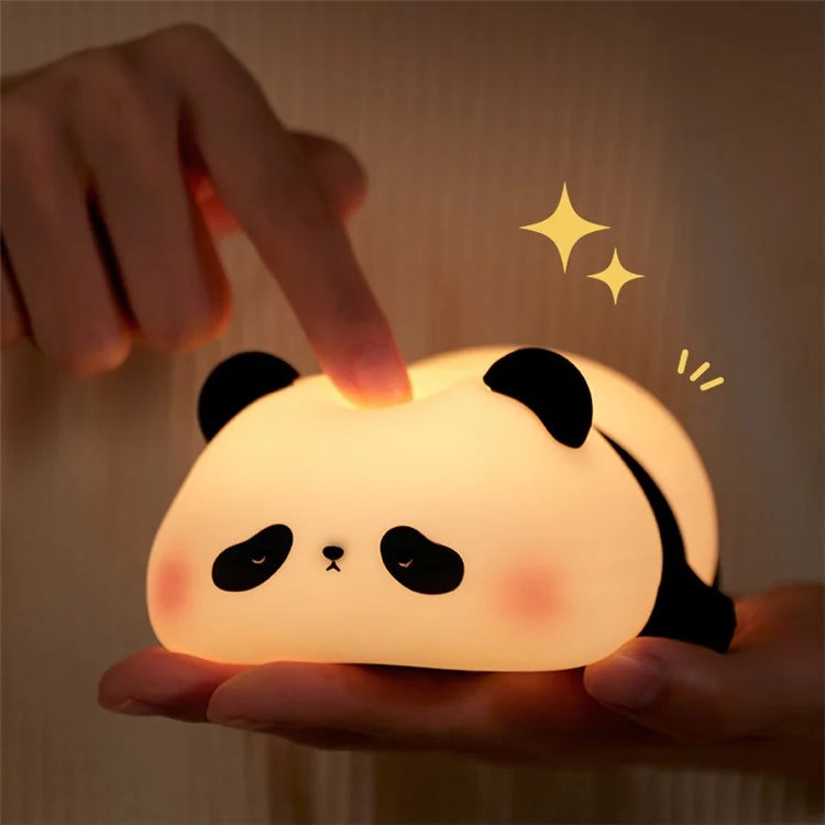 TASX K1155 Cute Panda Silicone Night Lamp with Touch Control